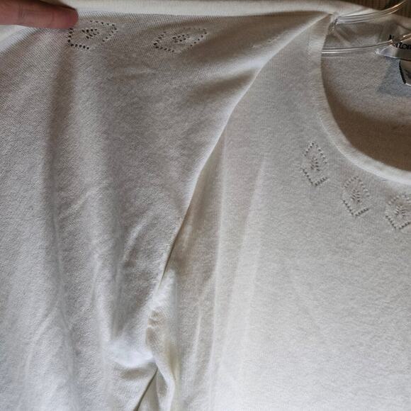 NORTON MCNAUGHTON White Cardigan Size Large [0304] - Picture 5 of 10